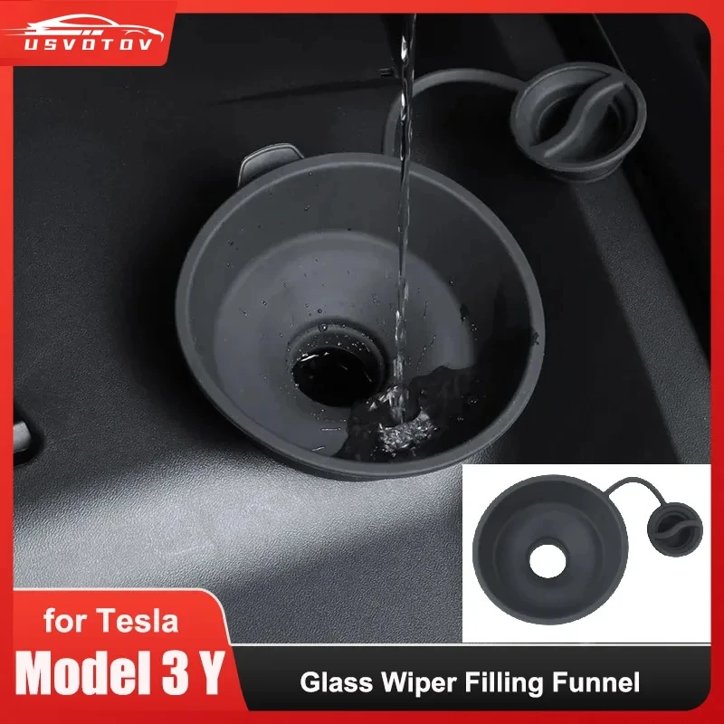 Glas wischer füll trichter für Tesla Modell 3 y Wacholder Lanuch Füller Windschutz scheibe flüssigkeits