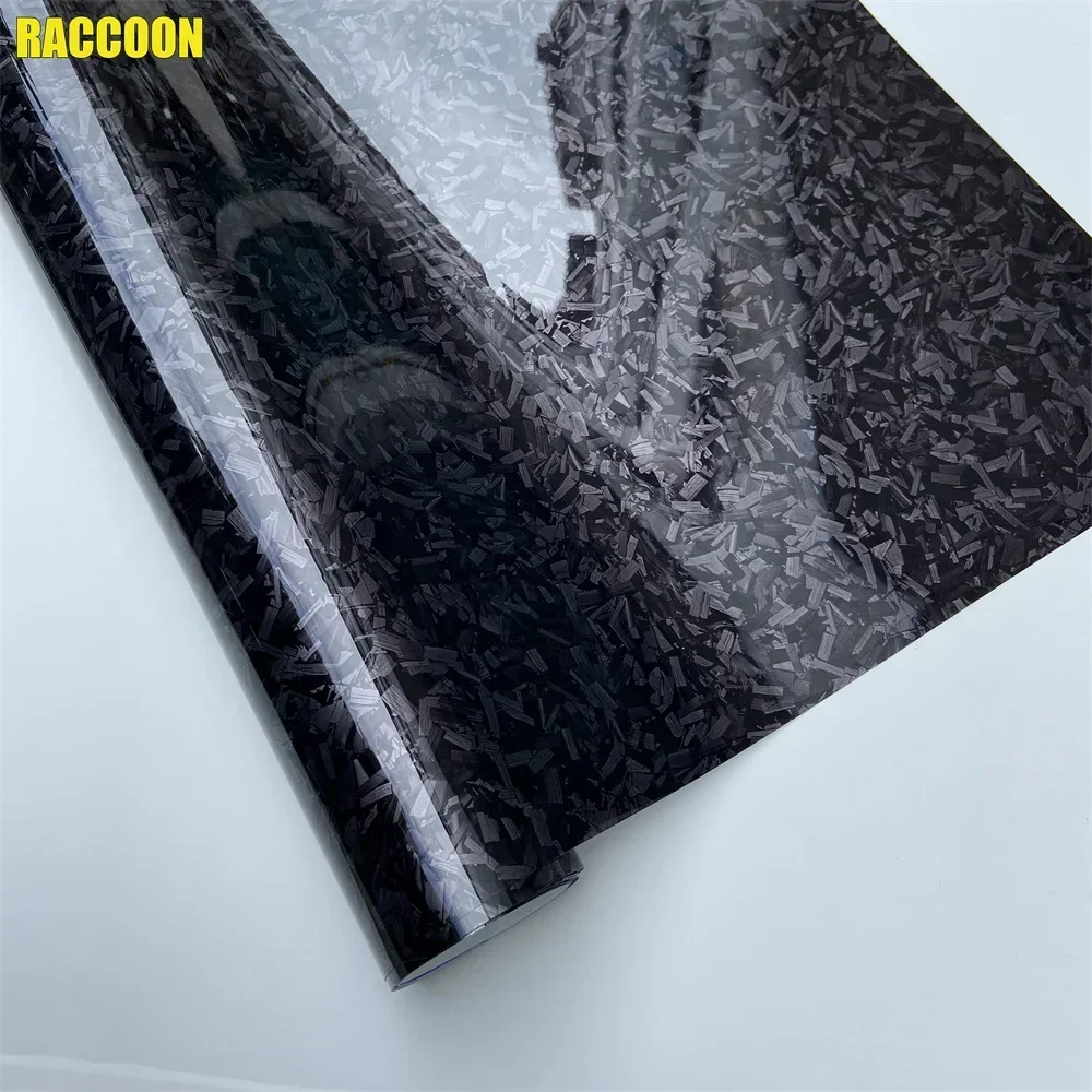 Glänzend schwarz geschmiedete Kohlefaser-Vinylfolie – Bild 3