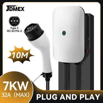 Typ2 7KW EV-Ladestation 10M Ladekabel Elektrofahrzeug-Ladegerät IP55 Wasserdichter EVSE Wallbox