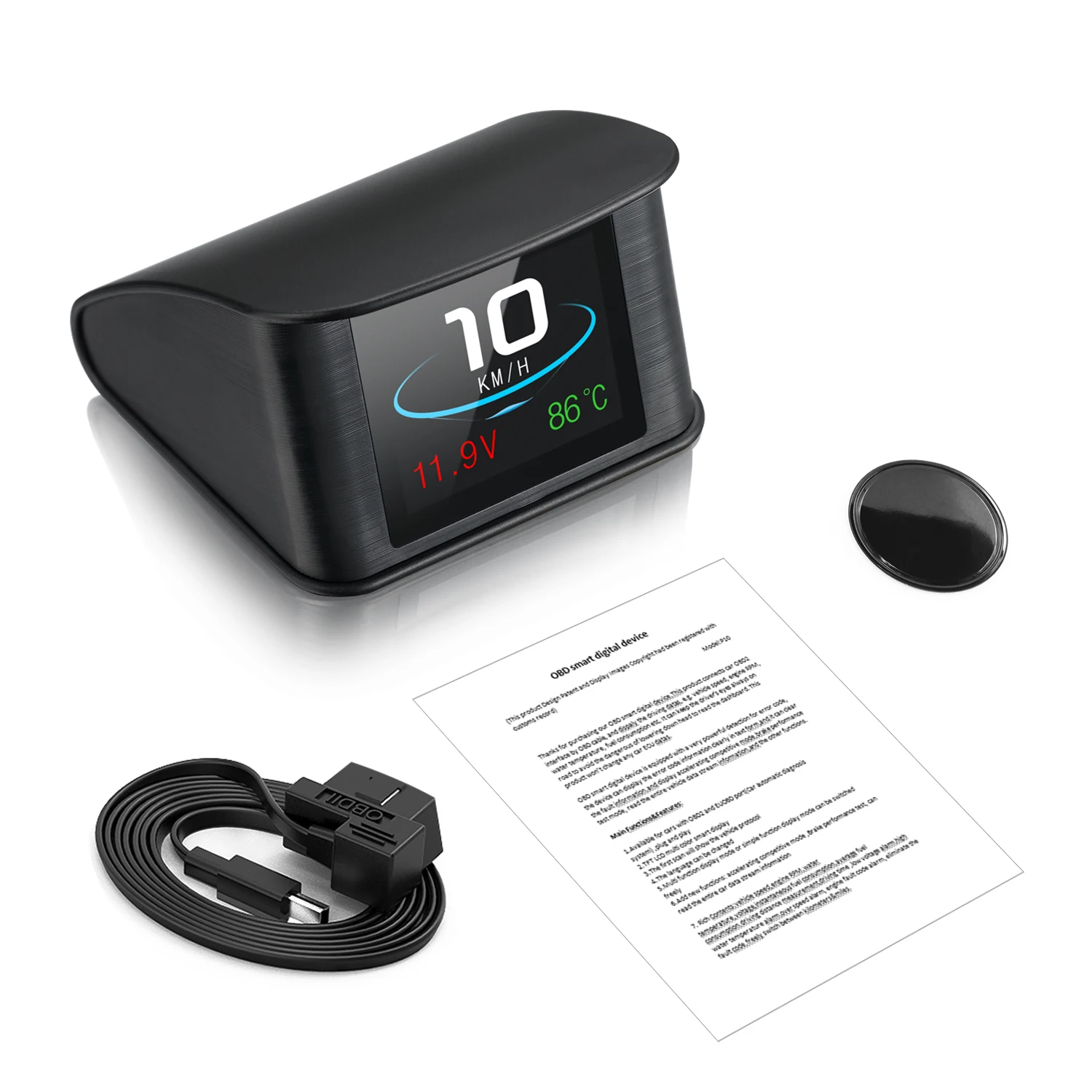 P10 OBD2 HUD Auto Head-up Display TFT LCD Digital Tacho Auto Bordcomputer Mit Kraftstoff Verbrauch Wasser