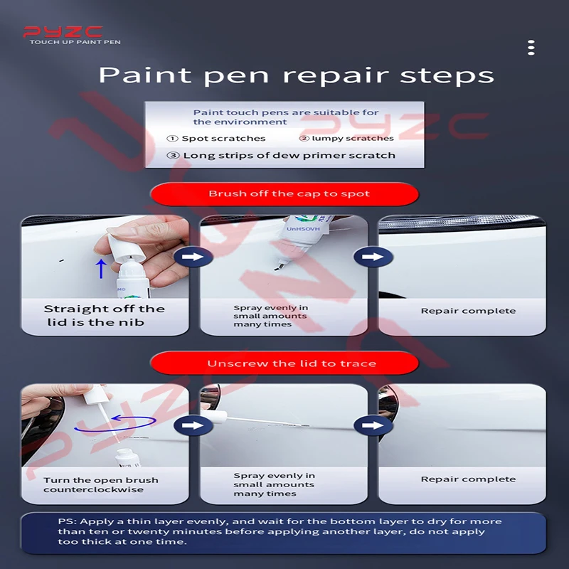 Paint Touch Up Pen Kit - Kratzerreparatur, Auto-Kratzerentferner – Bild 3