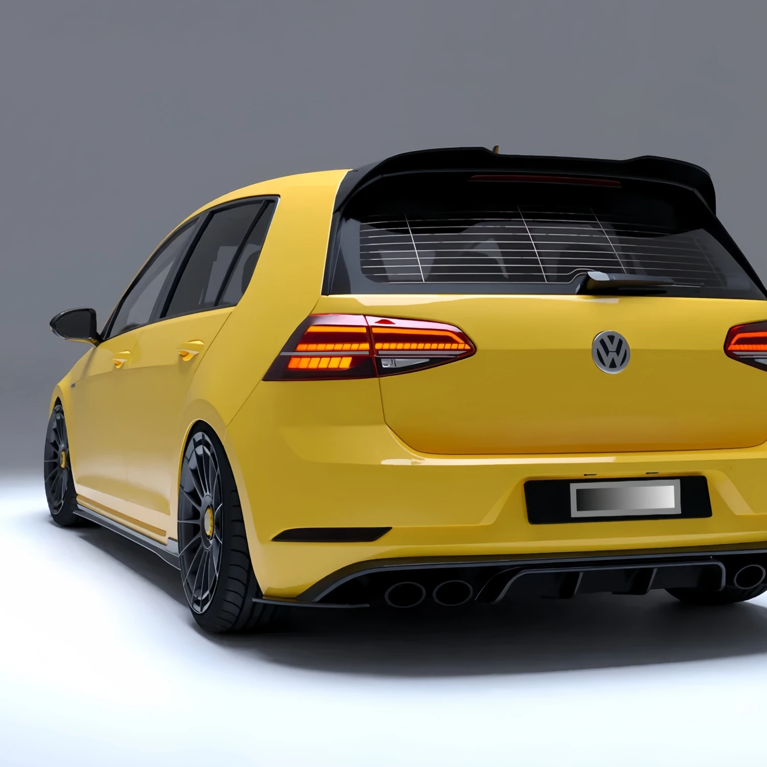 Glänzend schwarzer Oettinger-Stil Auto-Heckspoiler für VW Golf 7 MK7 – Bild 3