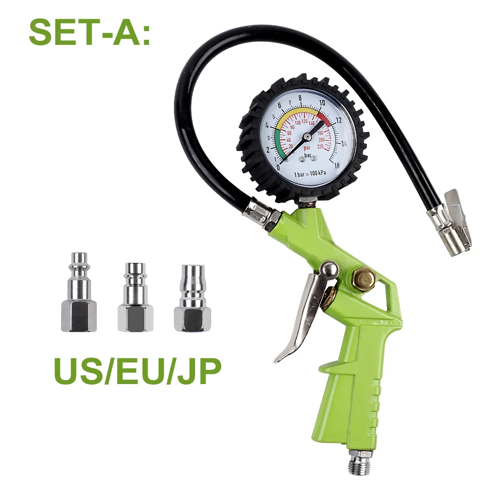 3-in-1-Reifenfüller mit Manometer (220 PSI) - Multifunktionale Luftkompressorpumpe für Autos, Motorräder, SUVs