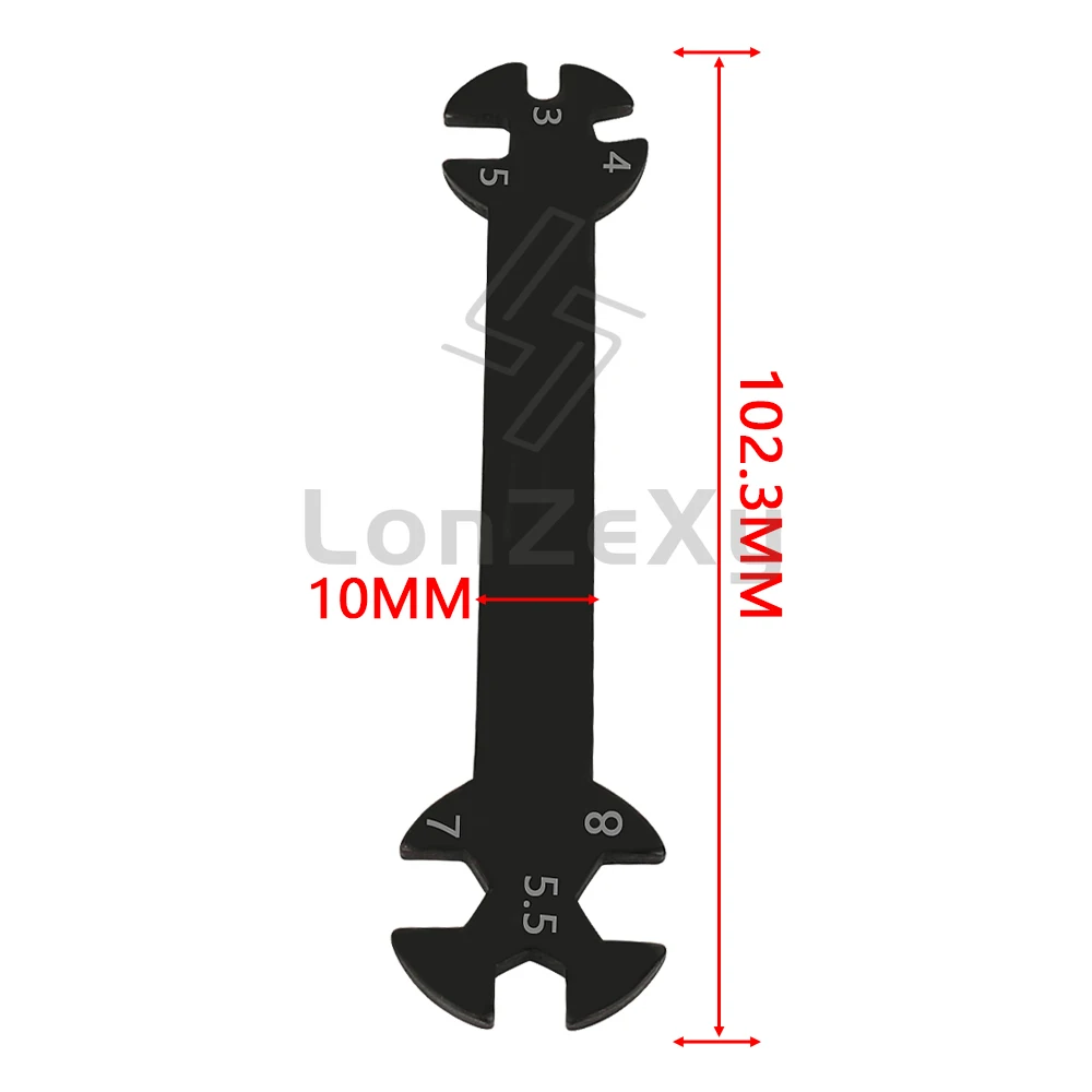 RC Auto Modell Werkzeug Mutter Spanner Multi Spannschloss 3mm 4mm 5mm – Bild 4