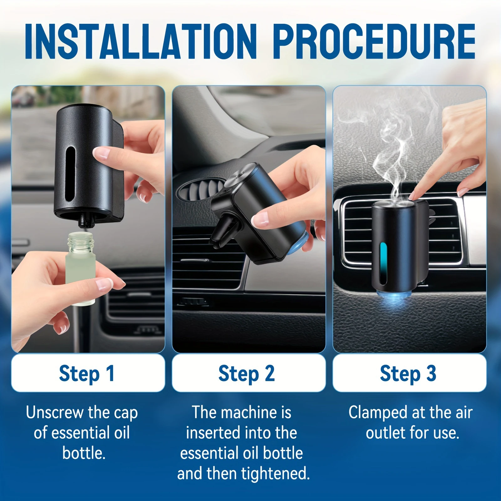 Auto Lufterfrischer Elektrische Auto Aroma Diffusor Auto Air Vent – Bild 6