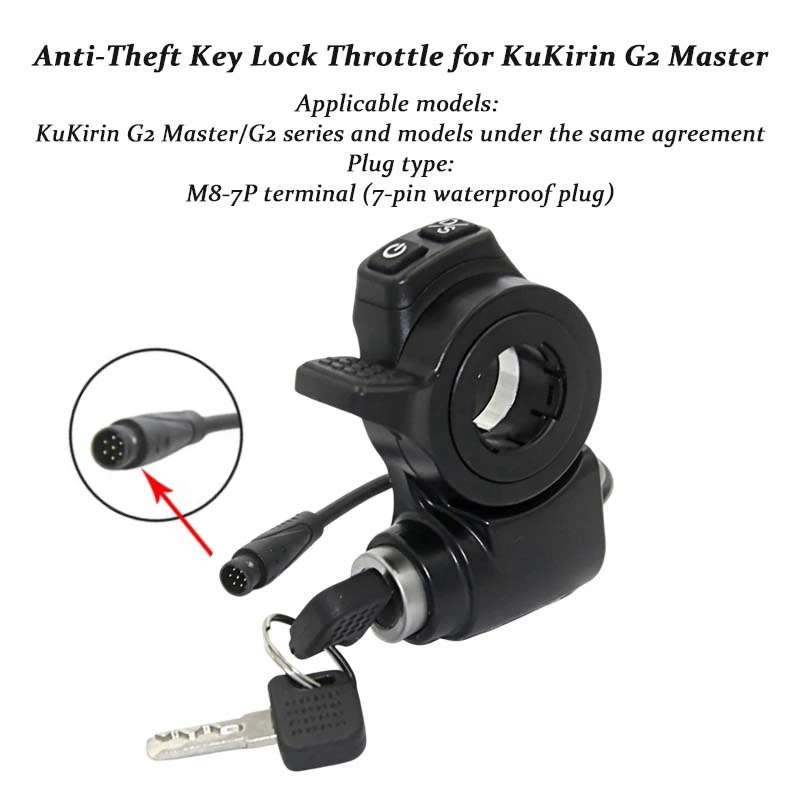 Zündschloss & Daumengashebel für KuKirin G2 Master – Bild 2
