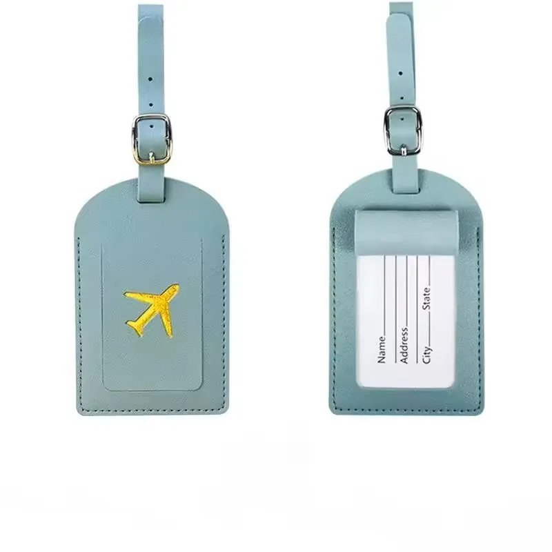 Gestempeltes Leder Business Gepäckanhänger Koffer Adressetikett Gepäck Boarding Case Etikett Name ID