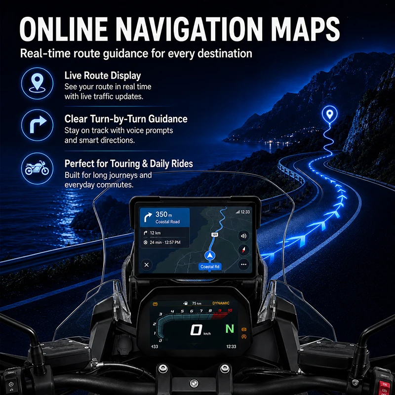 Jansite 7 Zoll Für BMW Motorrad Carplay GPS-Navigation Drahtloses – Bild 6