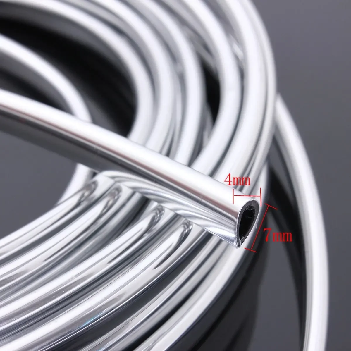 6M Auto Tür Chrom Moulding Trim Streifen Rand Scratch Schutz Abdeckung – Bild 5