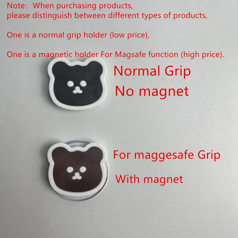 Niedlicher Bären-Spiegel-Magnetgriff, magnetischer und selbstklebender – Bild 2