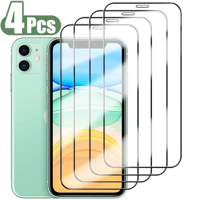 9H Displayschutzfolie für iPhone 15 16 17 Pro Max 18 11 14 12 13 Mini X XS XR Schutzglas für iPhone 7 8 Plus