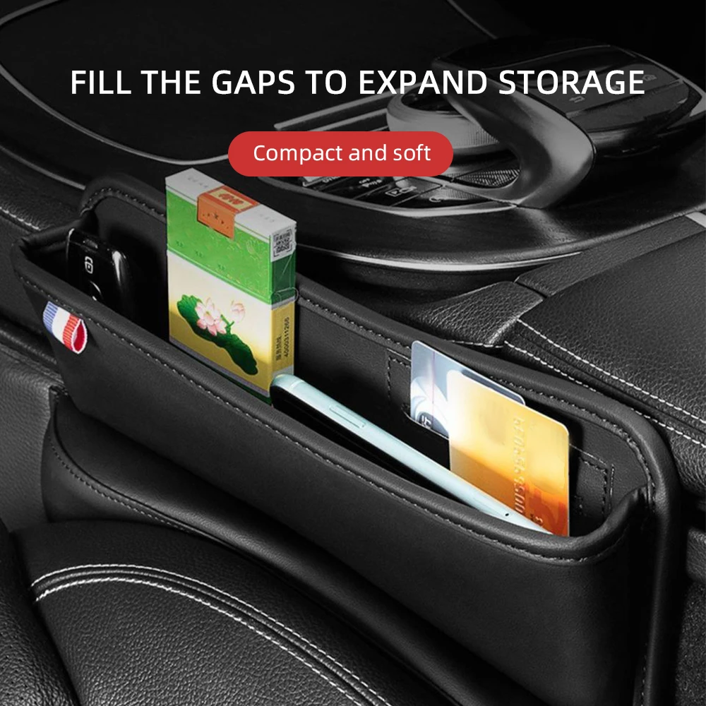Universal Auto Sitz Lücke Organizer Lagerung Box Multifunktions Leder – Bild 4