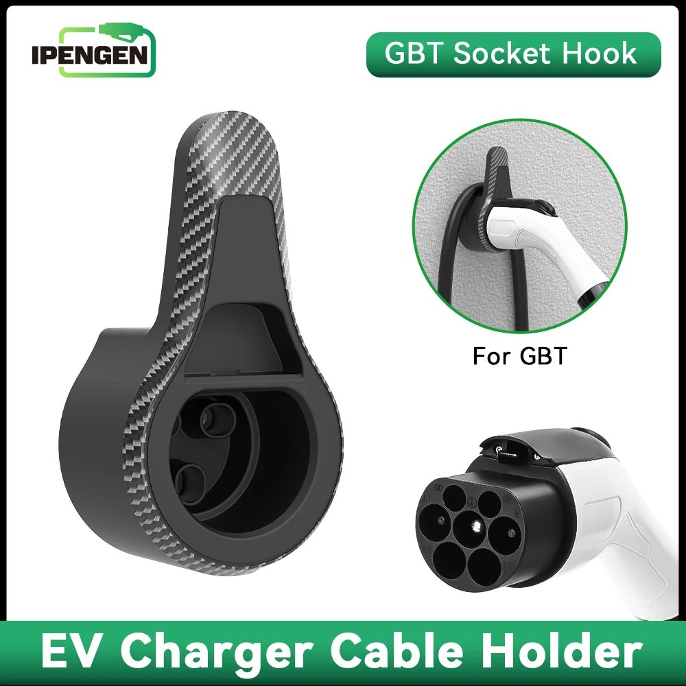 IPENGEN GB/T EV-Ladegeräthalter Wandhalterung Elektroauto-Ladekabel-Organizer Wandhalterung Ladegeräthalter