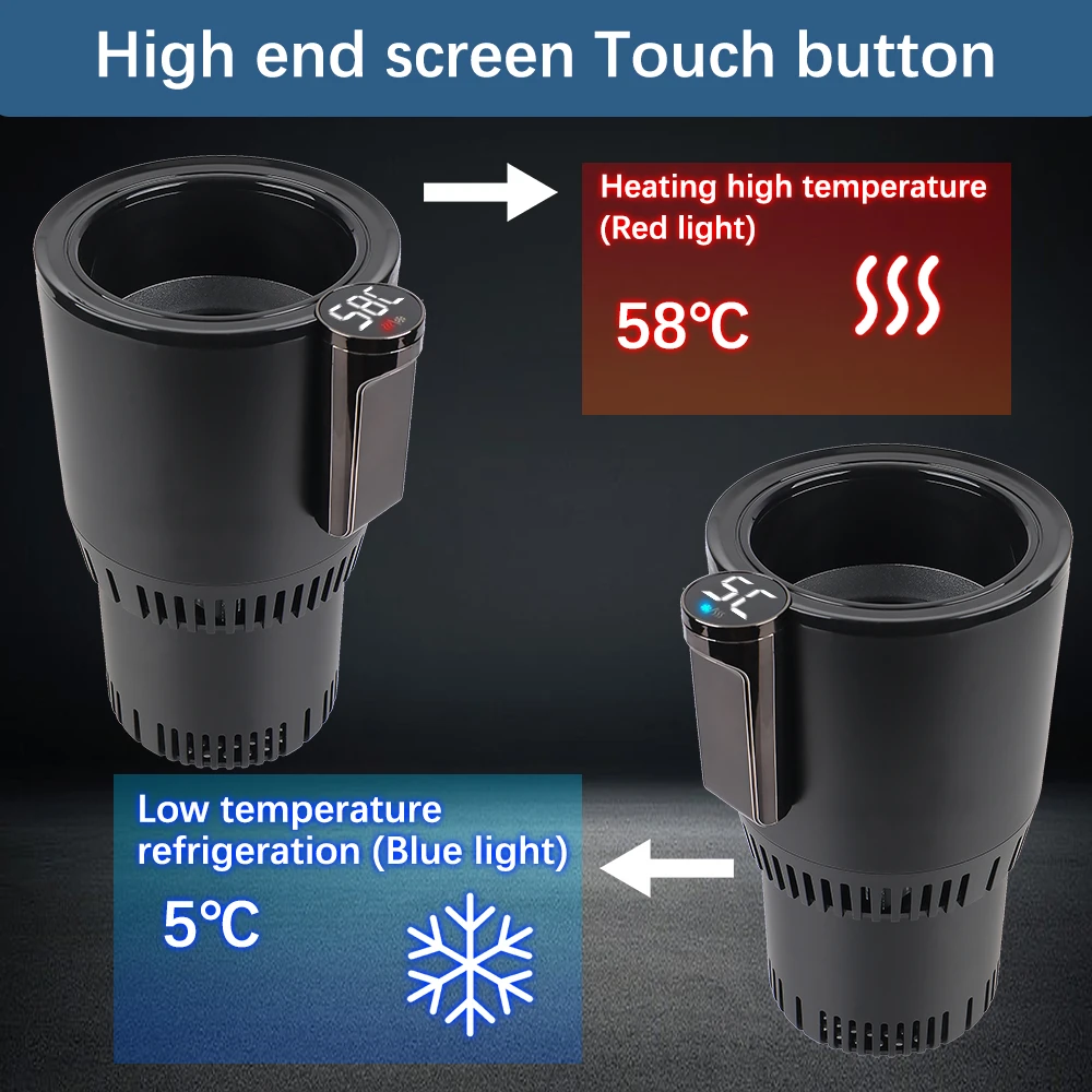 Auto Kühlung Heizung Tasse Halter Temperatur Display DC 12V Kühlung – Bild 2