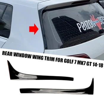 Fit Für VW Zubehör GOLF 7 MK7 GT 2014 2015 2016 2017 2018 Schwarz Hinten Fenster Seite Spoiler Flügel Trim 2