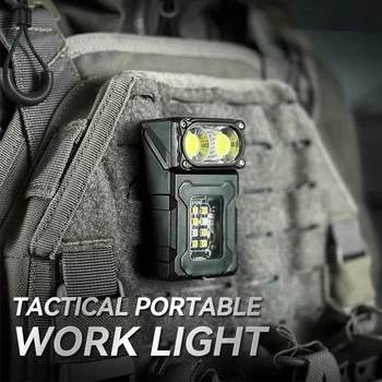 Multifunktionale LED-Taschenlampe mit einstellbarem Winkel im Freien, Mini-Arbeitsleuchte, tragbarer Magnet