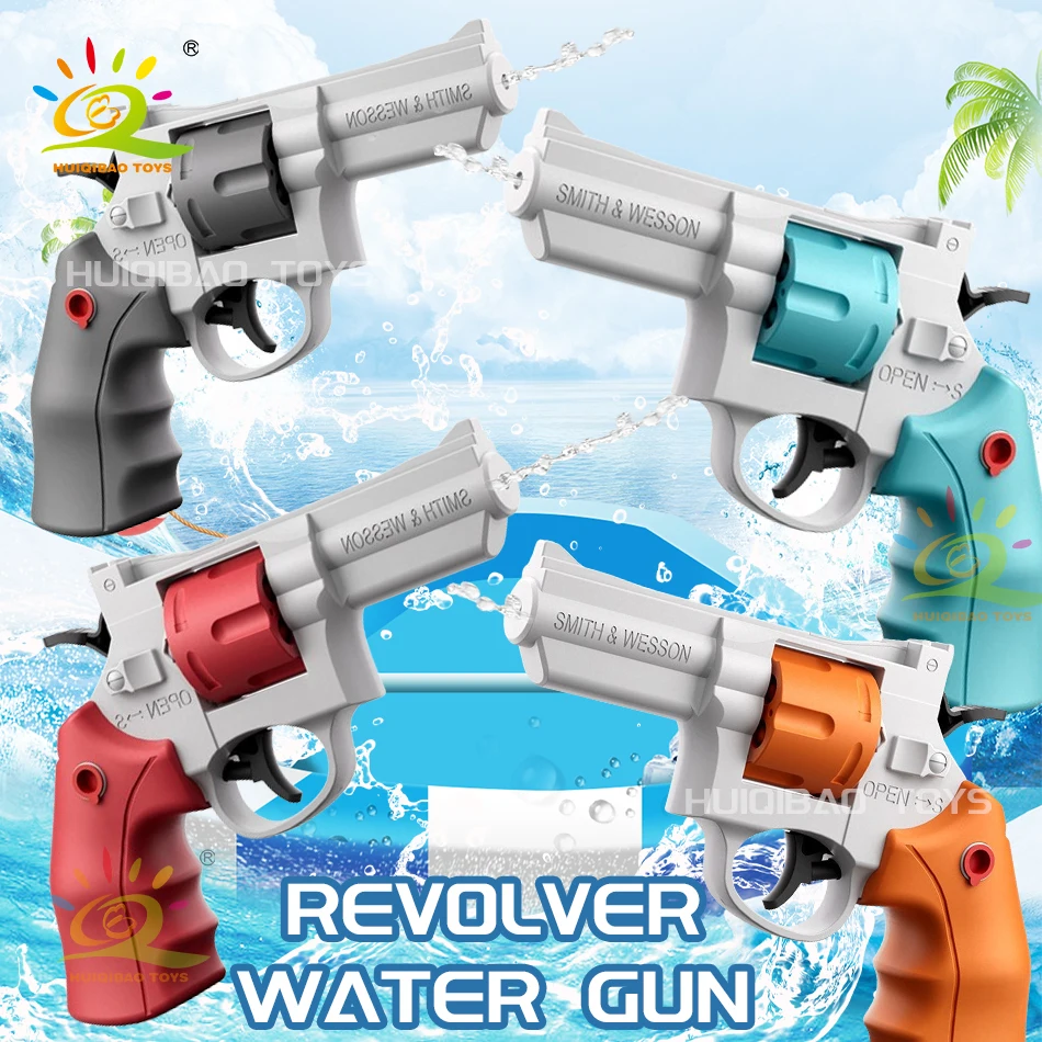 HUIQIBAO 2025, Sommer-Revolver-Wasserpistole, Spielzeug, mechanische – Bild 2