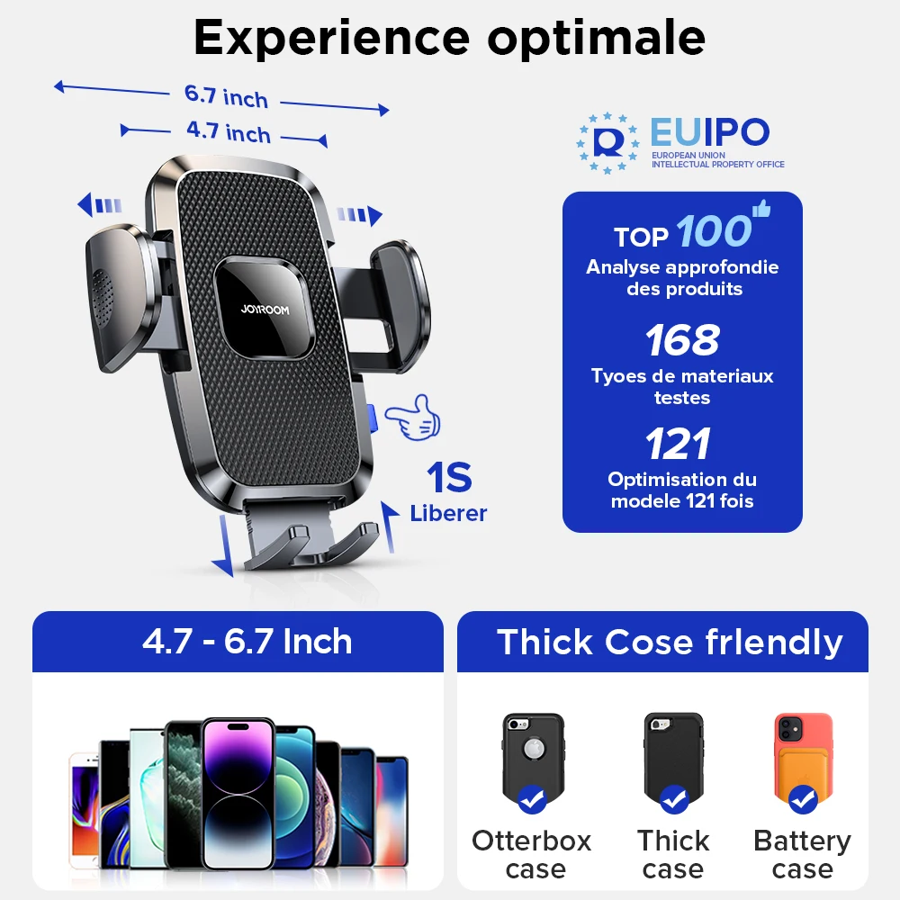 Joyroom Autotelefonhalter Halterung 360° ° Breitste Sicht, universelle – Bild 6