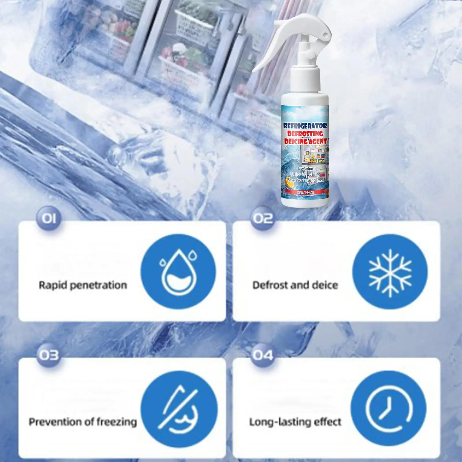 120 ml Gefrierschrank Frostentferner Kühlschrank Gefrierschrank – Bild 6