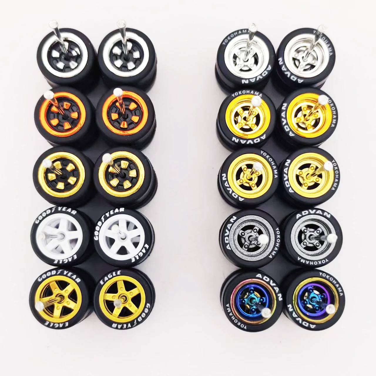 1/64 Reifen-Paket Radsatz 9,8mm 10,8mm 11mm 13mm 14mm 17mm (10 Stück) – Bild 4