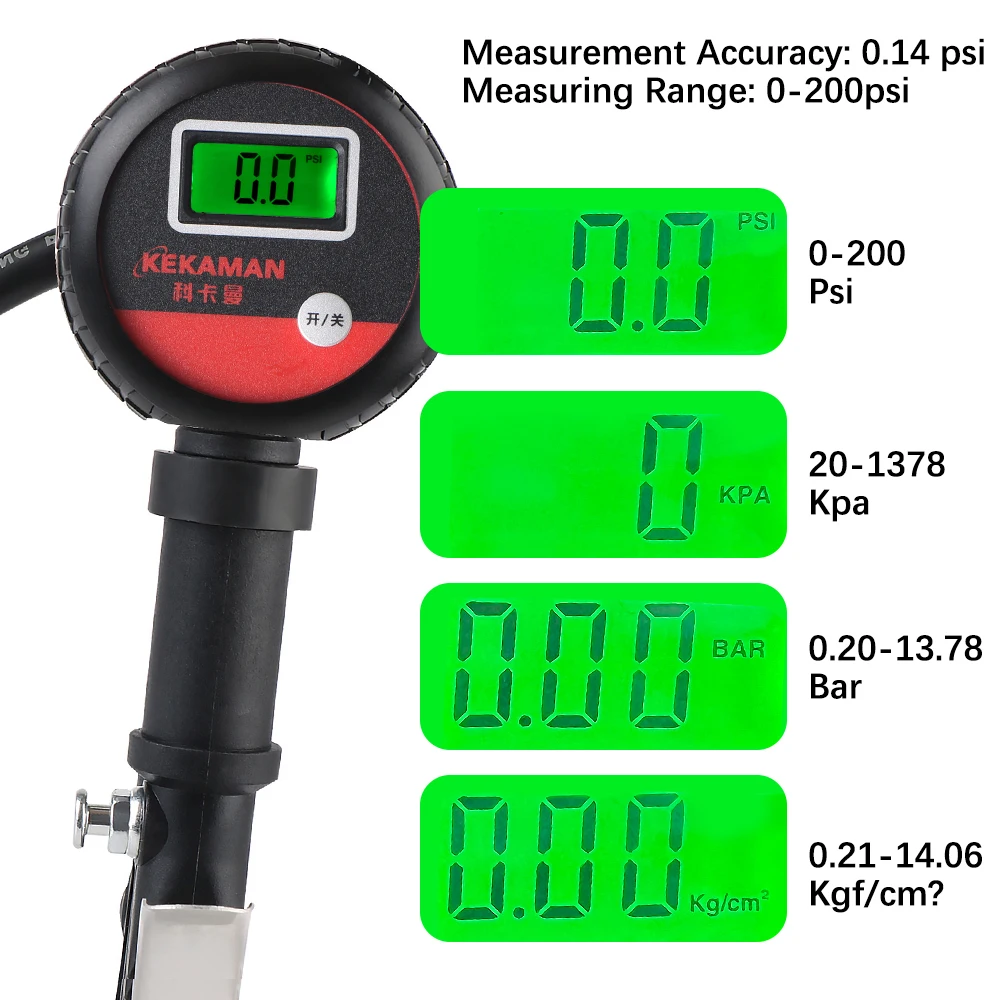 Hohe Präzision Monitor System Test Zubehör Auto Reifen Manometer LCD – Bild 6
