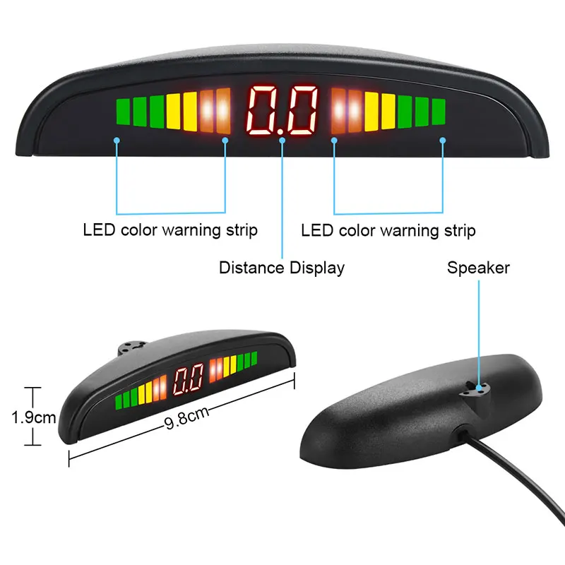 Auto LED Parkplatz Sensor Kit mit 4 Radar Genaue Digitale Anzeige der – Bild 3