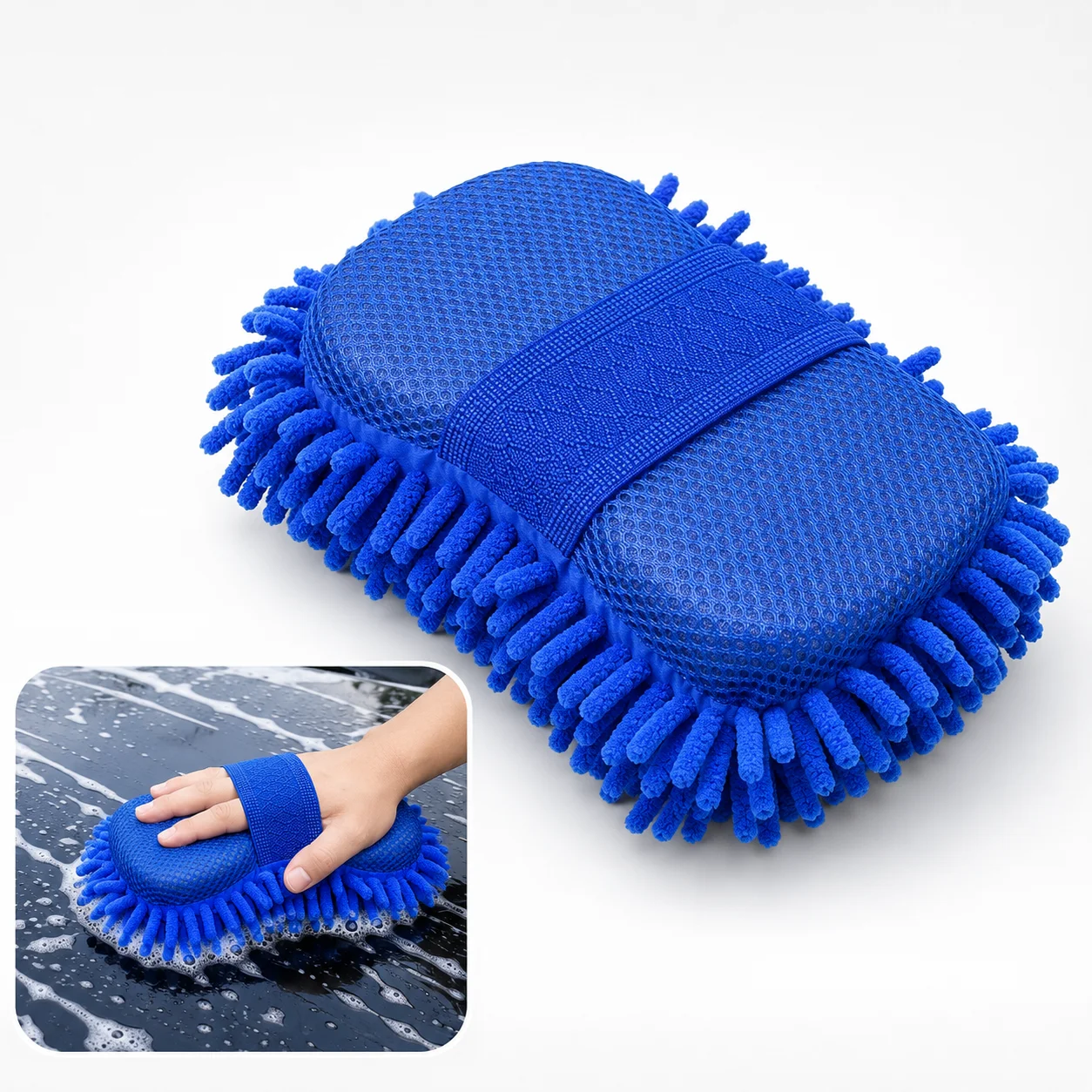 Mikrofaser-Chenille Auto-Waschhandschuh Schwamm Waschbürste Pad Auto-Reinigungstuch Detailing-Pflegewerkzeug