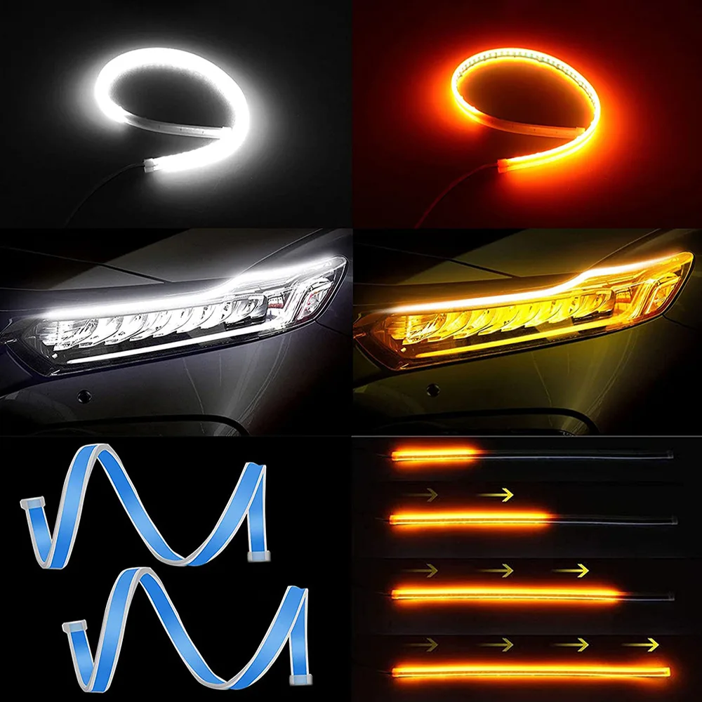 Auto LED DRL Tag Nacht Lauflicht Wasserdichte Flexible (2 Stück) – Bild 4