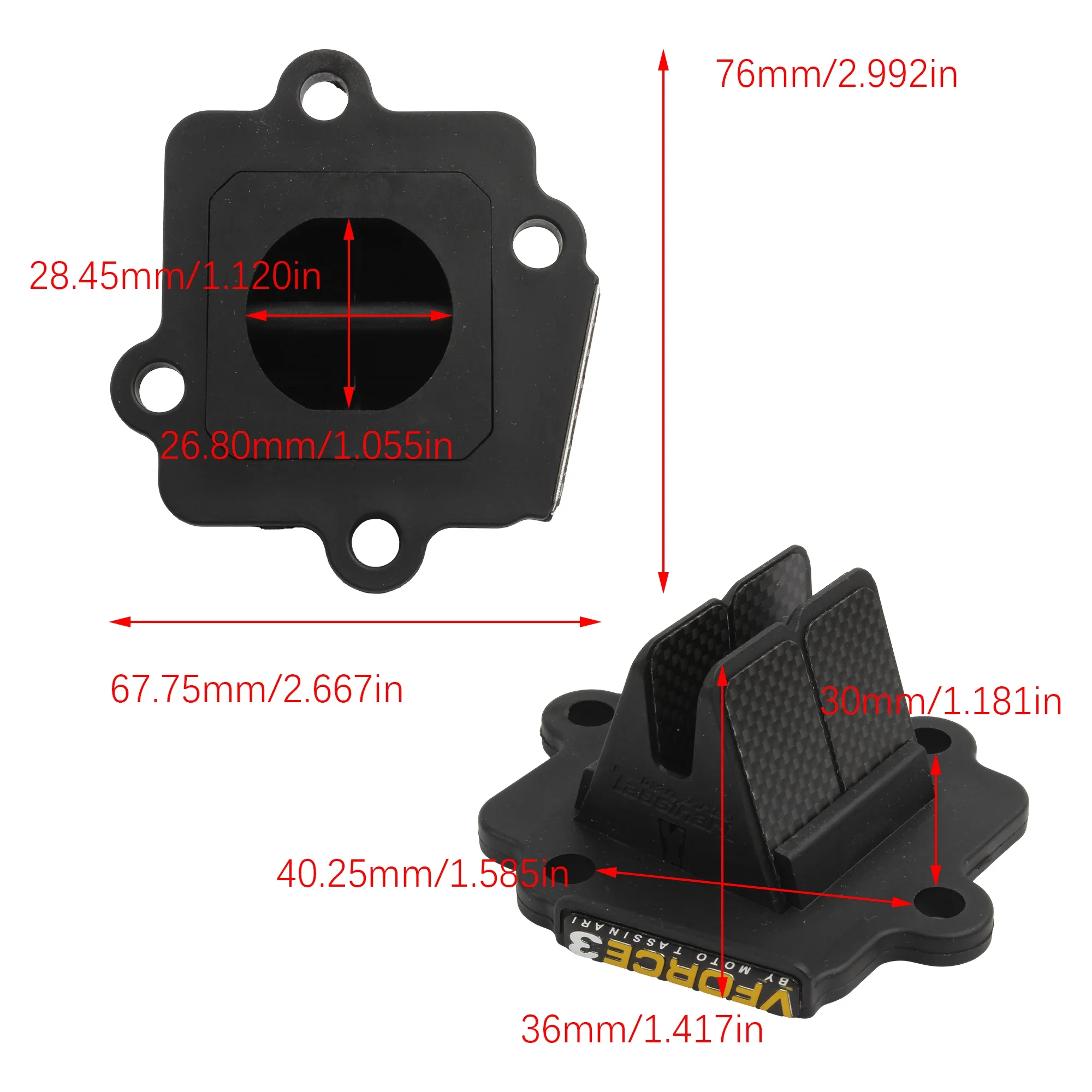 Motorrad Carbon Faser Reed Ventil Für Suzuki Yamaha Aprilia Atala – Bild 3