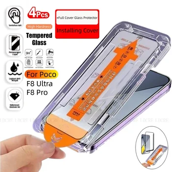 Poco F8 Ultra Glas Poco F8 Pro Gehärtetes Glas Staub freies 9H Volle Abdeckung Screen Protector Xiaomi Poco F8