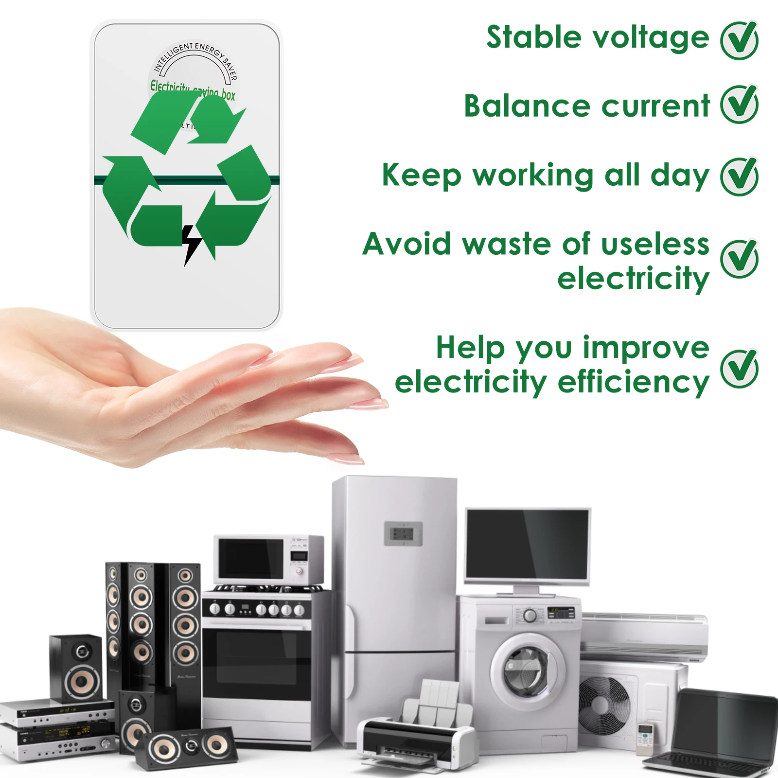 Power Saver Tragbare Strom UNS Energie Saver Smart Saving Box Sichere – Bild 4