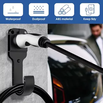 Ladekabelhalter für Elektroautos mit Haken, Typ 2 Ladekabel, Ladeanschluss, zusätzliche Schutzhalterung
