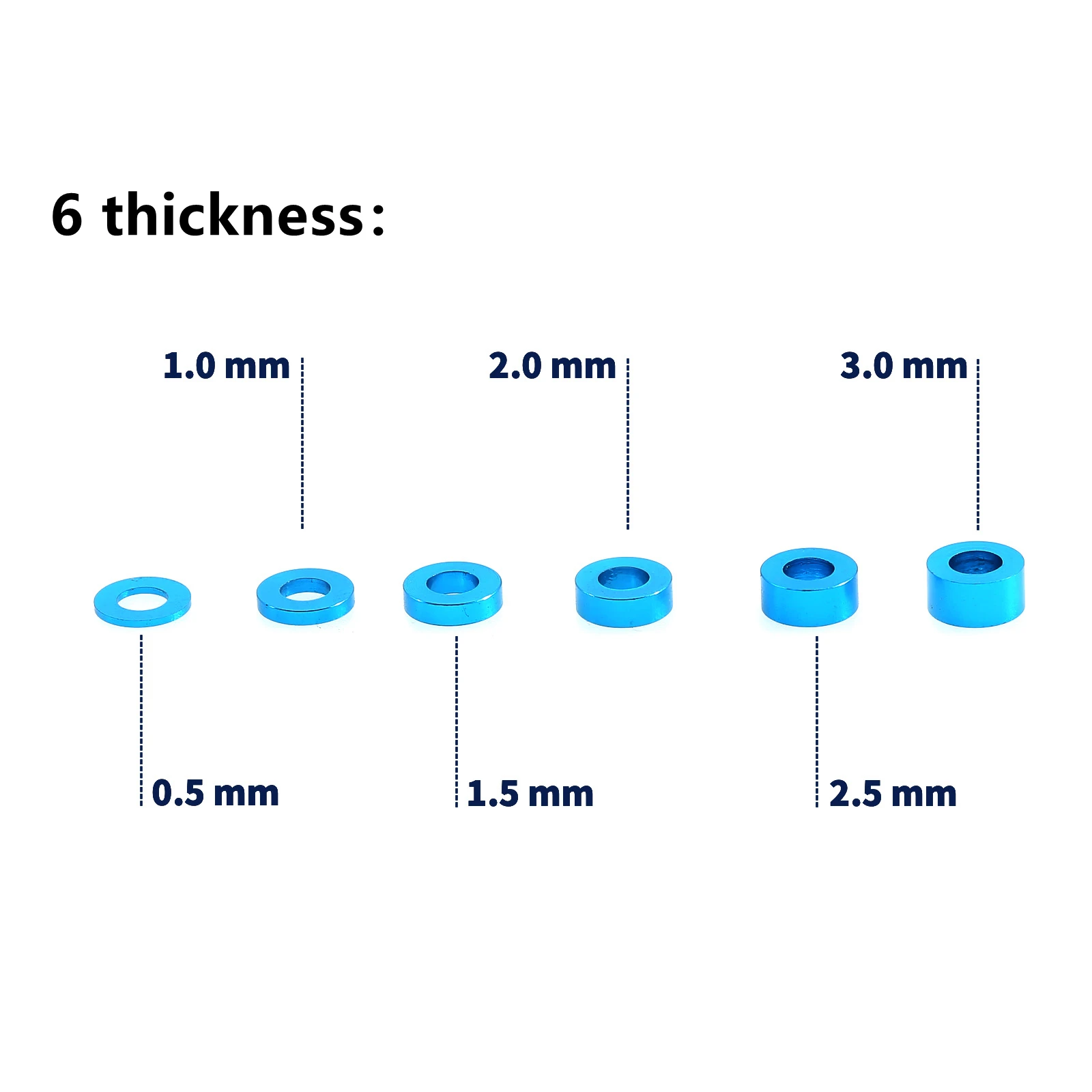 M3 Schraube Spacer Set 3mm Schrauben Flache Dichtung (24 Stück) – Bild 4