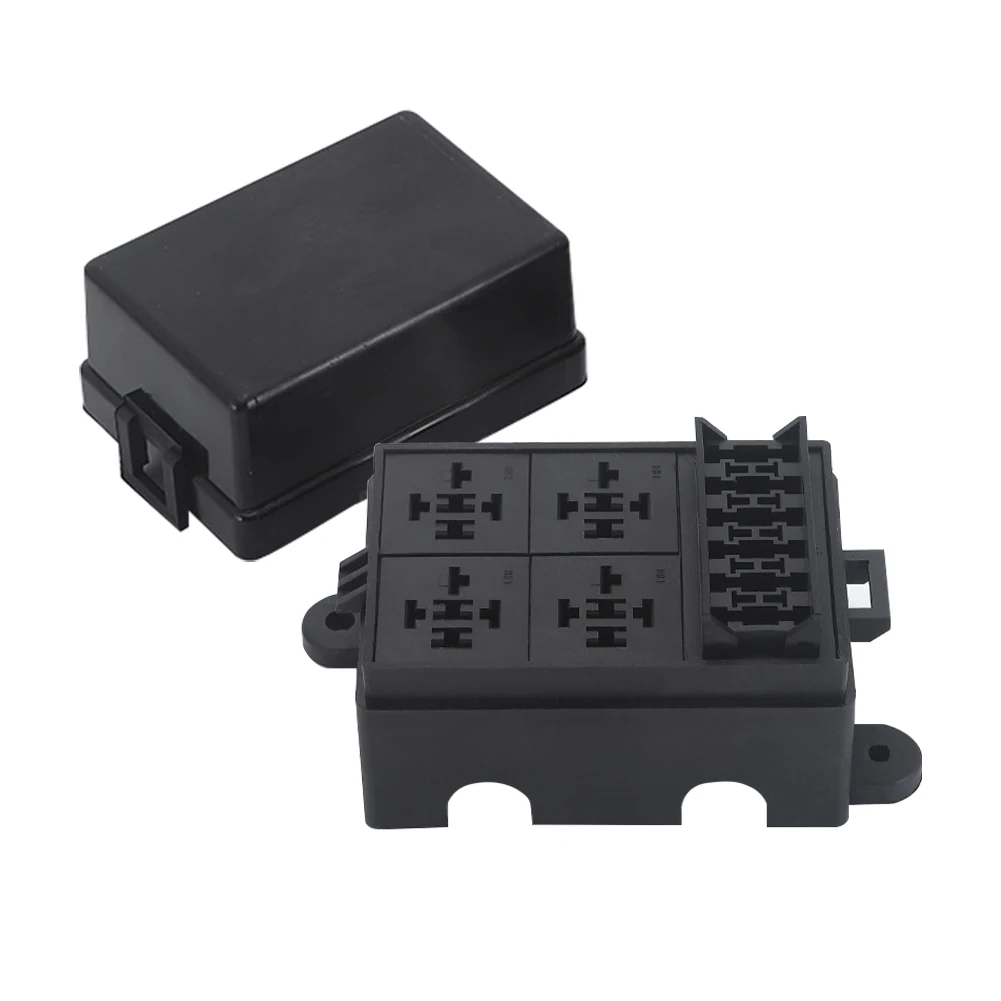 Kombination Auto Auto LKW 6-Wege-Sicherungshalter 4 Relaishalter Schaltung Standard ATO Blade Fuse