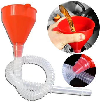 Auto-Tank trichter mit abnehmbarem Schlauch rohr Motoröl Benzin filter Transfer trichter (2 Stück)