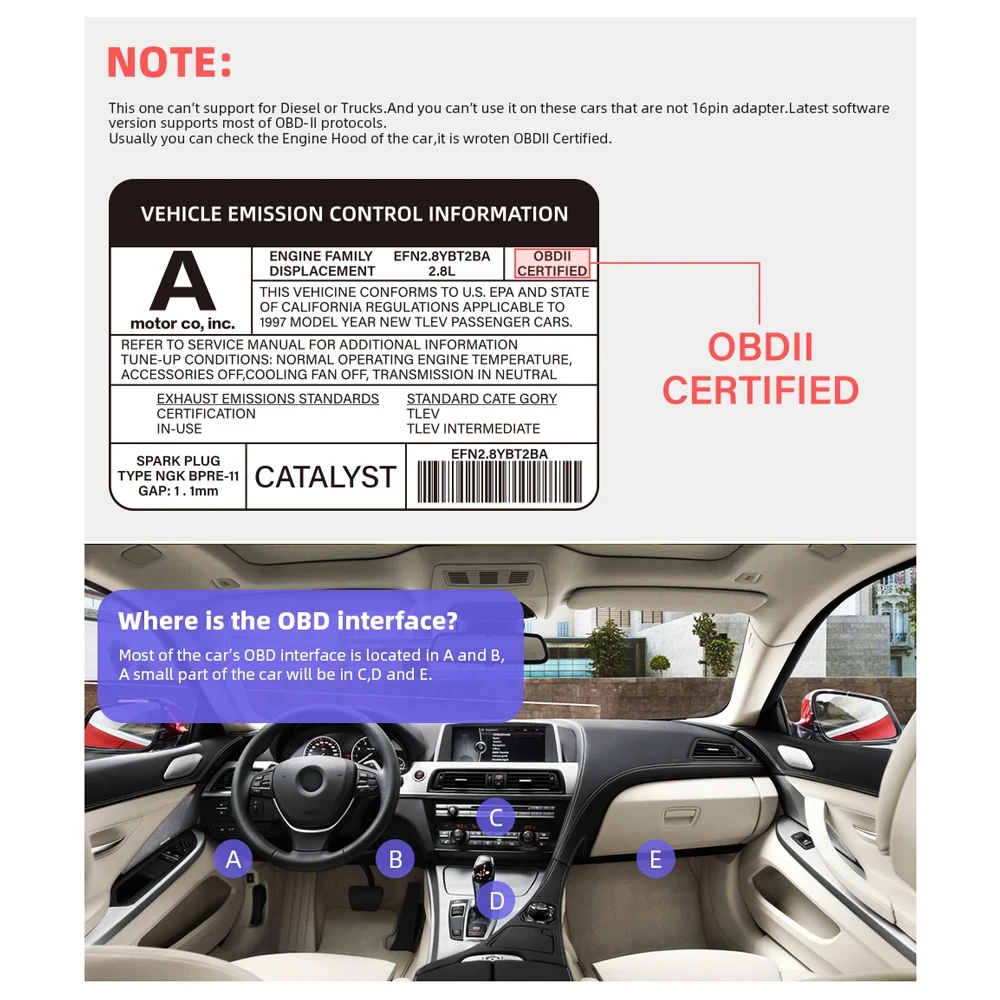 Elm327 bluetooth 5,1 v 2,1 auto obd2 scanner auto diagnose tool code – Bild 4