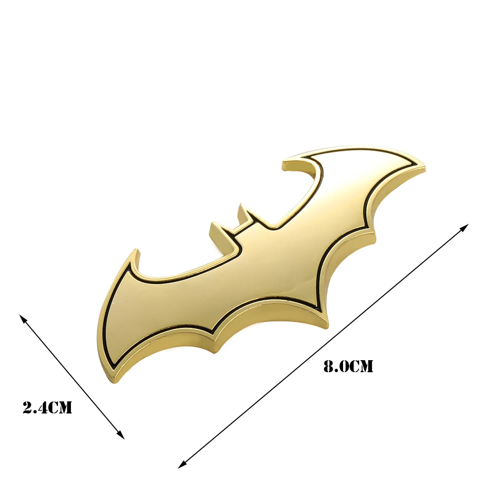 3d Auto Aufkleber Metall Fledermaus Aufkleber Gold/Silber/Schwarz Auto – Bild 6