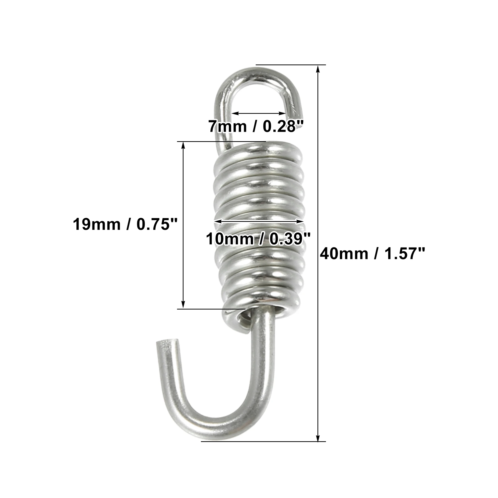 Motorräder Universal Auspuffrohr Feder 63mm 2,5" Edelstahl Auspuffrohr Federhaken Modifiziertes Zubehör