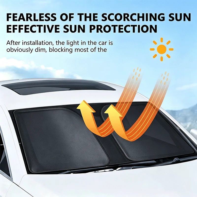 Auto-Windschutzscheiben-Sonnenschutz Faltbarer Sonnenschutz UV-Schutz – Bild 5