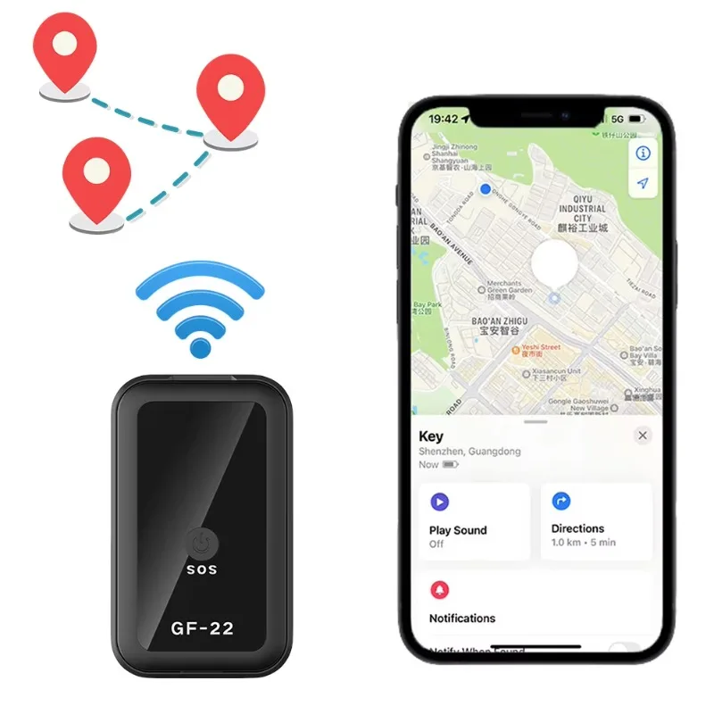 GF-22 Auto GPS Tracker Mini GPS Locator WiFi LBS AGPS Auto Anti-Verloren Tracking Gerät Motorrad Fahrzeug
