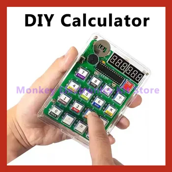 Elektronisches DIY-Rechner-Produktionsset, LED-Digitalröhrenanzeige mit Gehäuse, Single-Chip-Mikrocomputer