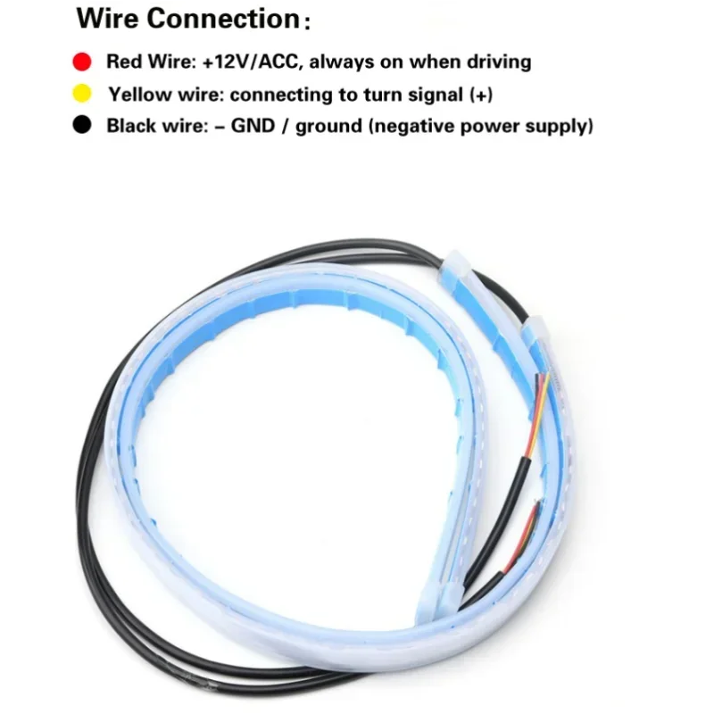 LED DRL Auto Tagfahrlicht Flexible Wasserdichte Streifen (2 Stück) – Bild 5