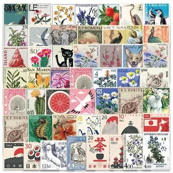 Cartoon Retro Kunst Briefmarken Aufkleber Japanischen Stil DIY Reise Gepäck Gitarre Kühlschrank Laptop