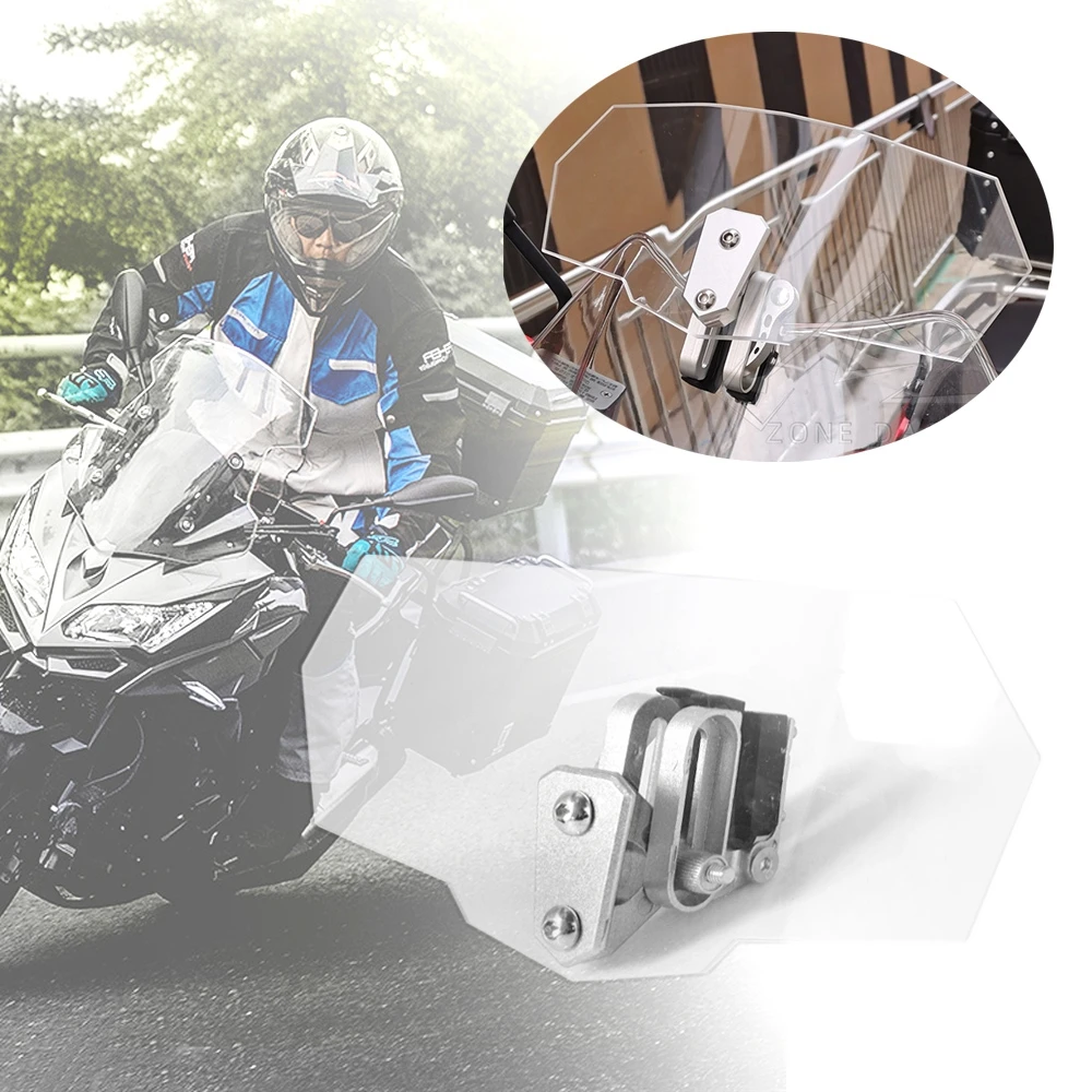 Motorrad Universal Klar Einstellbare Windschutzscheibe Windabweiser – Bild 4