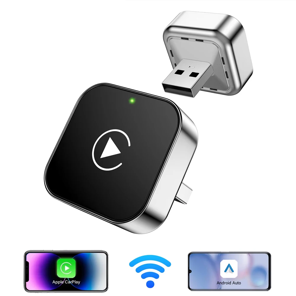 XUDA 2in1 Wireless CarPlay Adapter Android Auto AI Smart Box Auto Intelligente Systeme Für VW Toyota Nissan