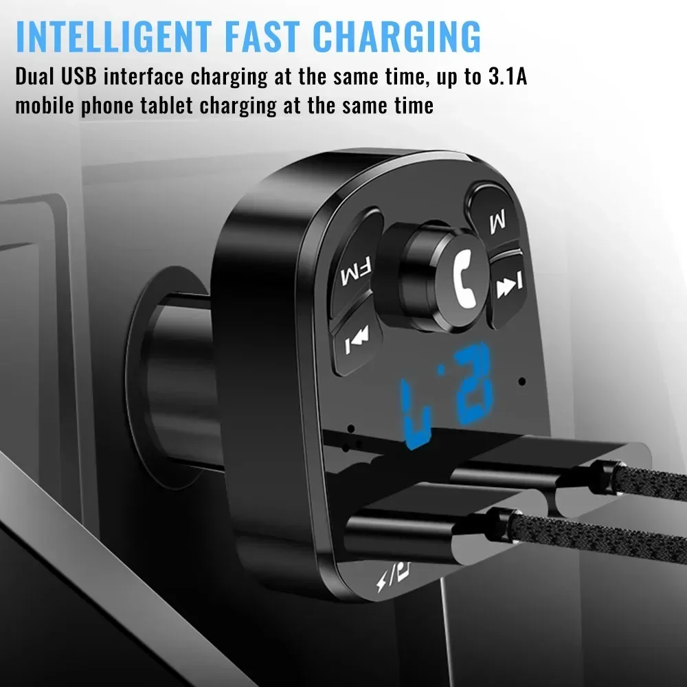 Auto-Freisprecheinrichtung Bluetooth 5.0 FM-Transmitter-Kit – Bild 4