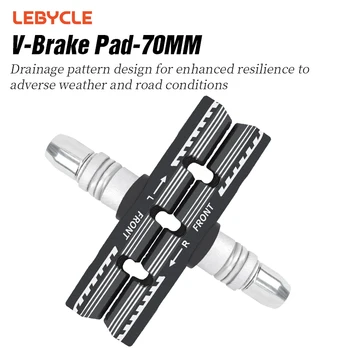 LEBYCLE MTB Rennrad V-Bremsbeläge Fahrradbremsbacken 70 mm 73 mm Gewinde für lineare Zugbremsen Alle