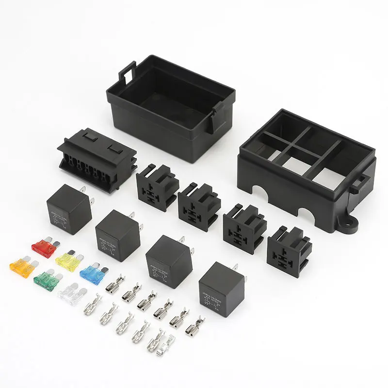 12V/24V 40A 4/5-Pin 6-Wege-Sicherungsrelaisbox, 4-Relais-Halter – Bild 2