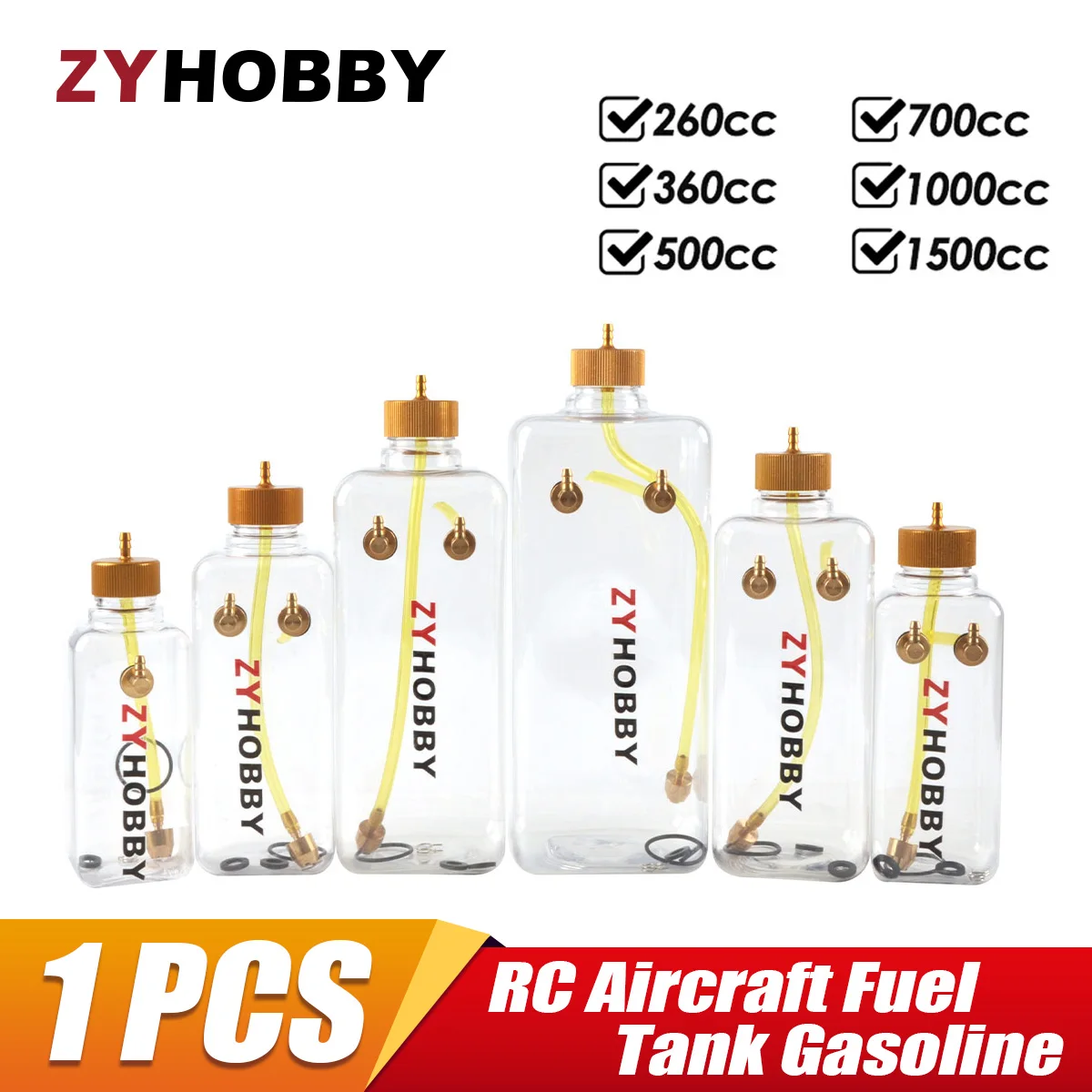 Modellflugzeug Kraftstofftank RC Flugzeug Gas/Benzin Nitro Transparente Tanks 260ML 360ML 500ML 700ML 1000ML