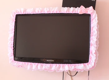 24-48 ZOLL Stoff TV Kreis Einschalten Ohne Ausziehen Staubschutz Monitor Bildschirm Home Dekorationen